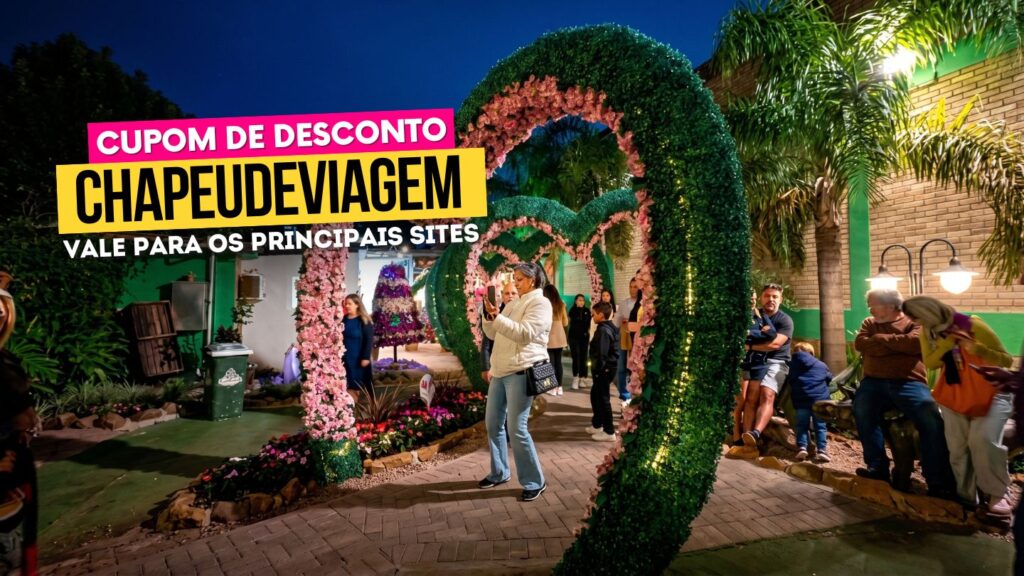 Lojas da Florybal em Gramado e Canela: Jardim encantado, mirante e onde fica cada uma 3 Lojas da Florybal cupom CHAPEUDEVIAGEM - arcos de flores