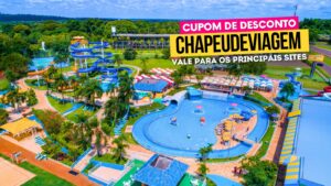 Aquamania Foz do Iguaçu: vista aérea do parque aquático com piscinas e toboáguas