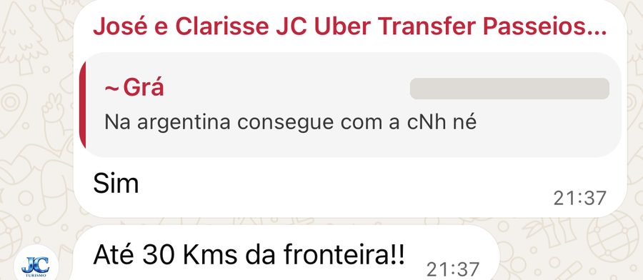 Participantes conversam sobre entrar na Argentina com a CNH