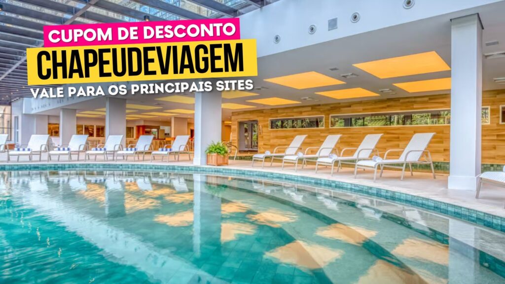 Wyndham Gramado Termas Cupom CHAPEUDEVIAGEM - piscina térmica coberta