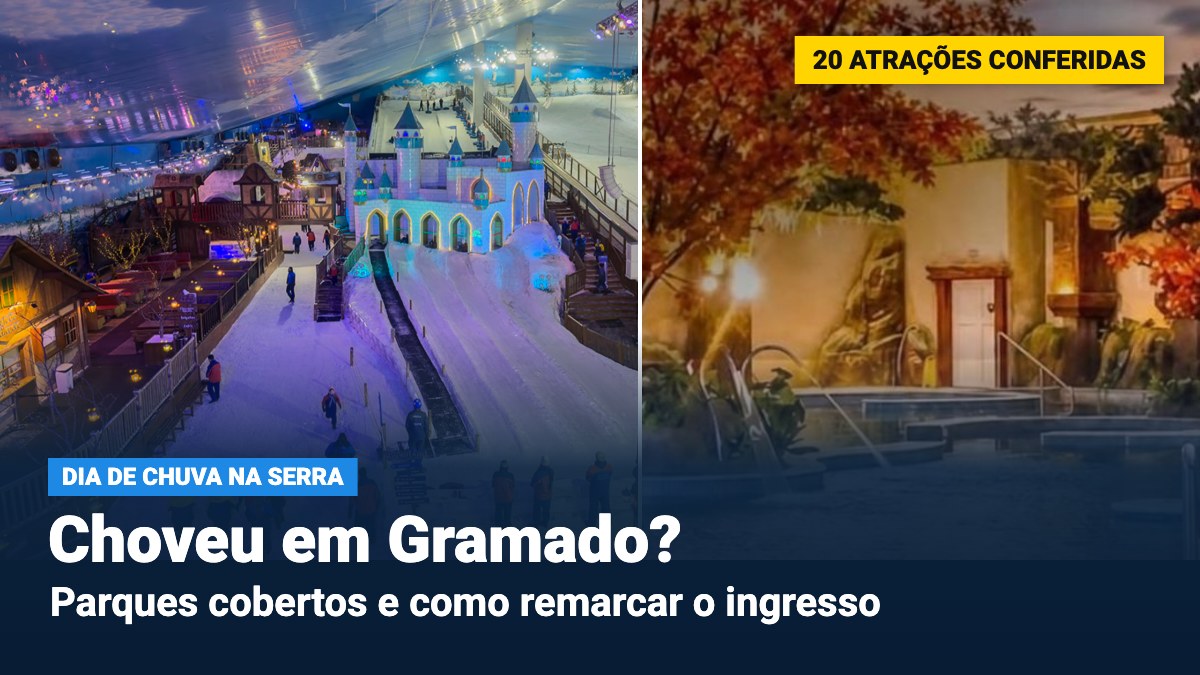 Gramado com chuva: parques cobertos e como remarcar o ingresso 1 Snowland e Acquamotion, parques cobertos para dia de chuva em Gramado